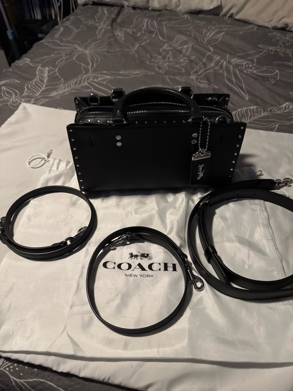 Coach Rogue 26 with Rivets (East/West Rogue Baguette).
